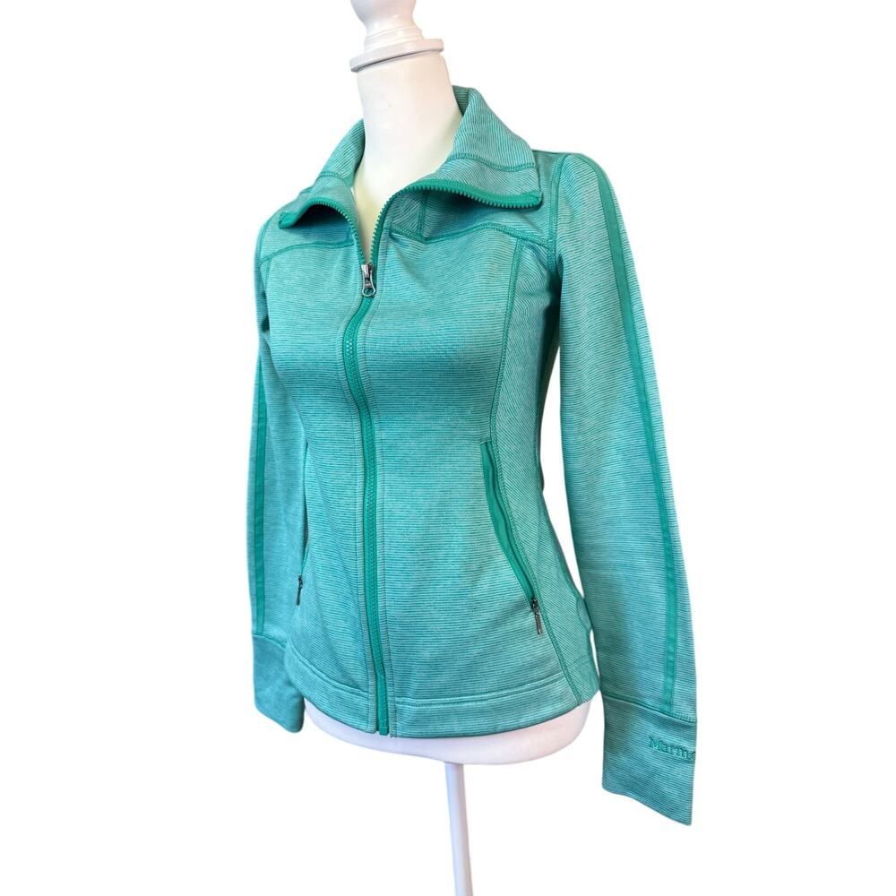 Marmot womens XS teal aqua softshell full zip outdoor hiking jacket - Picture 2 of 10